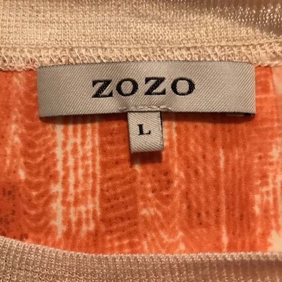 NWT ZOZO, Asymmetrical Pattered Tunic Top - Picture 7 of 8